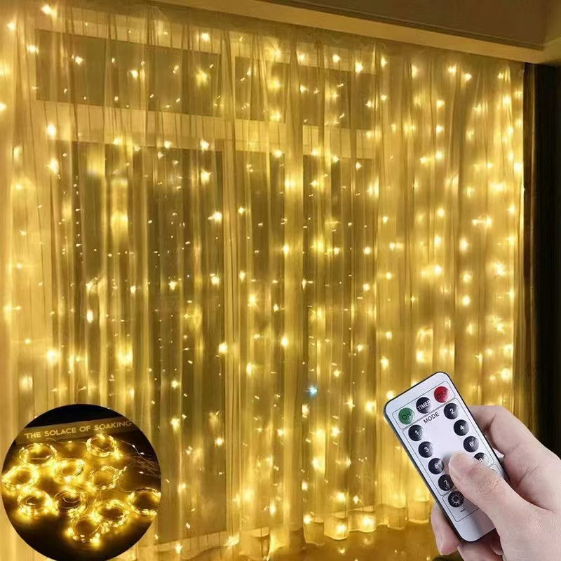 Curtain Lighting Chain Copper Wire Lamp Outdoor Atmosphere Decoration Starry Sky Lighting Chain