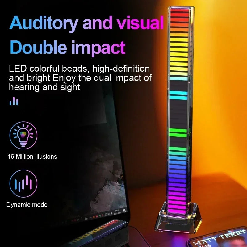 RGB Sound Pickup Lamp LED Atmosphere Lights Music Sync Multicolour