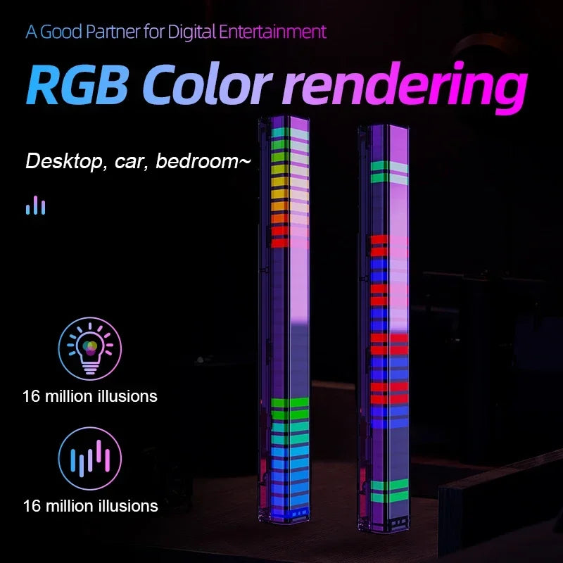 RGB Sound Pickup Lamp LED Atmosphere Lights Music Sync Multicolour